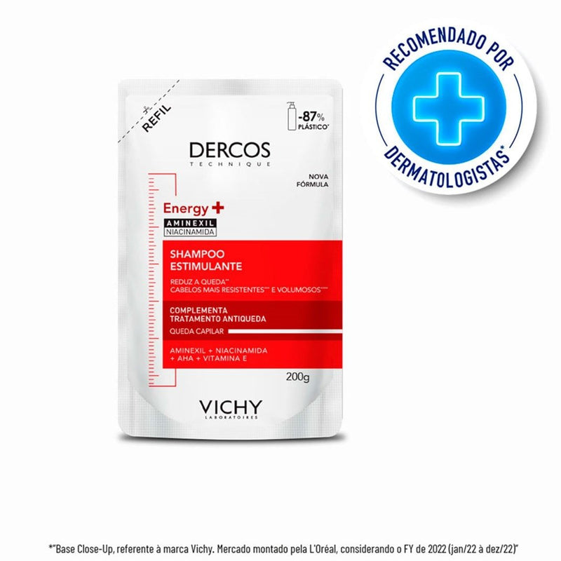 DERCOS SHAMPOO ESTIMULANTE ANTIQUEDA REFIL ENERGY+