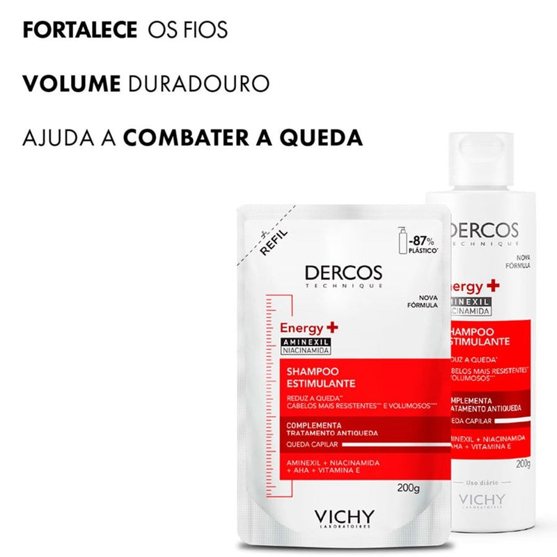 DERCOS SHAMPOO ESTIMULANTE ANTIQUEDA REFIL ENERGY+
