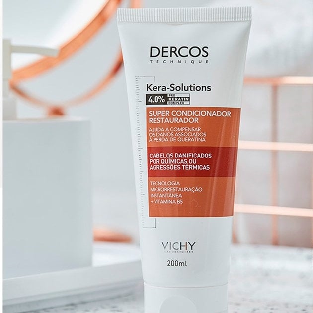 DERCOS SUPER CONDICIONADOR RESTAURADOR COM PRO KERATIN COMPLEX