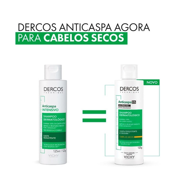 DERCOS SHAMPOO ANTICASPA INTENSIVO DS CABELOS SECOS